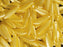 25 pcs Dagger Pressed Beads, 5x16mm, Pastel Yellow Opaque, Czech Glass
