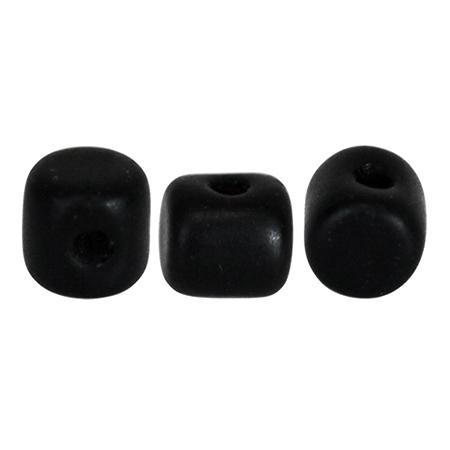 5 g Minos® Par Puca® Beads, 2.5x3mm, Jet Black Matte, Czech Glass