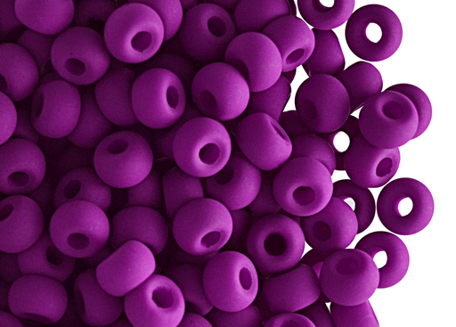 40 pcs Pony NEON Beads, 5.5mm, Purple (UV Active), Czech Glass