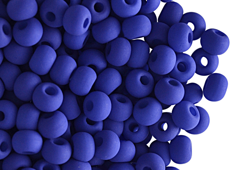 40 pcs Pony NEON Beads, 5.5mm, Dark Blue (UV Active), Czech Glass