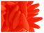 30 pcs Dagger NEON ESTRELA Beads, 5x15mm, Orange (UV Active), Czech Glass