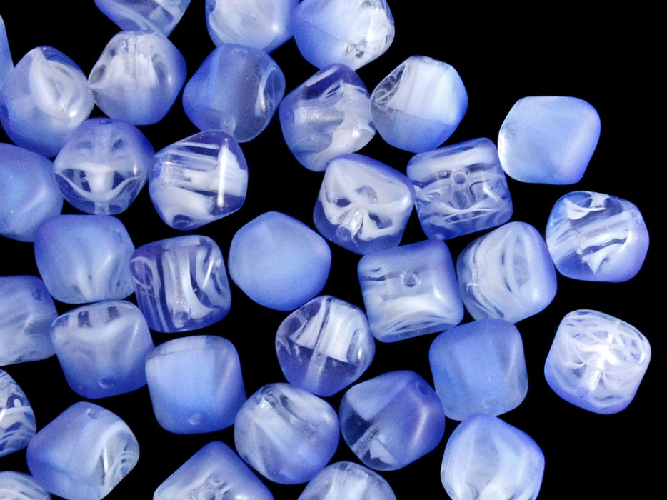20 pcs Lucerna NEON Beads, 7x8mm, Dark Blue, Czech Glass