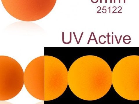 30 pcs Round NEON ESTRELA Beads, 8mm, Orange (UV Active), Czech Glass