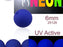 50 pcs Round NEON ESTRELA Beads, 6mm, Dark Blue (UV Active), Czech Glass