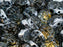50 pcs Baroque Cabochons Oval 6x8 mm, 2 Holes, Crystal Backlit Menthol, Czech Glass