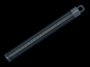 Plastic Tube with Lid 128x14 mm, Transparent, Plastic, Czech Republic