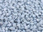 50 pcs Pinch Pressed Beads, 5x3.5mm, Opaque Blue Gray Ceramic Look, Czech Glass