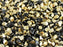 50 pcs Pinch Pressed Beads, 5x3.5mm, Jet Black Amber, Czech Glass