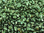 50 pcs Pinch Pressed Beads, 5x3.5mm, Jet Green Luster, Czech Glass