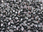 50 pcs Pinch Pressed Beads, 5x3.5mm, Jet Black Purple Glaze, Czech Glass