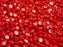 50 pcs Pinch Pressed Beads, 5x3.5mm, Opaque Coral Red, Czech Glass