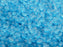 50 pcs Pinch Pressed Beads, 5x3.5mm, Aquamarine Blue Matte, Czech Glass