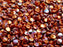 50 pcs Pinch Pressed Beads, 5x3.5mm, Opaque Coral Red Vega Iris, Czech Glass