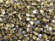 50 pcs Pinch Pressed Beads, 5x3.5mm, Crystal Golden Rainbow, Czech Glass