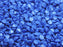 50 pcs Pinch Pressed Beads, 5x3.5mm, Opaque Blue, Czech Glass