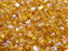 50 pcs Pinch Pressed Beads, 5x3.5mm, Topaz AB, Czech Glass