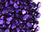 50 pcs Pinch Pressed Beads, 5x3.5mm, Violet Metallic, Czech Glass