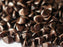 50 pcs Pinch Pressed Beads, 5x3.5mm, Chocolate Brown Metallic, Czech Glass