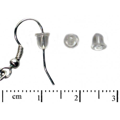 1 pc Plastic Earring Backs, Nut Stopper, Translucent