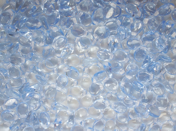 50 pcs Preciosa Pip™ Beads, 7x5mm, Light Blue Transparent, Czech Glass