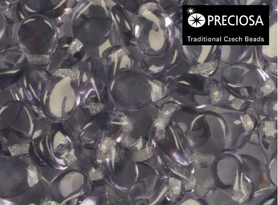 50 pcs Preciosa Pip™ Beads, 7x5mm, Tanzanite, Czech Glass