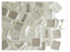 40 pcs 2-hole Tile Beads, 6x6x3.2mm, Pearl White Opal, Czech Glass