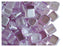 40 pcs 2-hole Tile Beads, 6x6x3.2mm, Pearl Lilac, Czech Glass