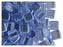 40 pcs 2-hole Tile Beads, 6x6x3.2mm, Pearl Light Blue, Czech Glass