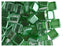 40 pcs 2-hole Tile Beads, 6x6x3.2mm, Pearl Green, Czech Glass