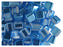 40 pcs 2-hole Tile Beads, 6x6x3.2mm, Pearl Blue, Czech Glass