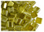 40 pcs 2-hole Tile Beads, 6x6x3.2mm, Pearl Gold, Czech Glass