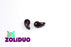 20 pcs 2-hole ZoliDuo® Right Pressed Beads, 5x8mm, Jet Copper, Czech Glass