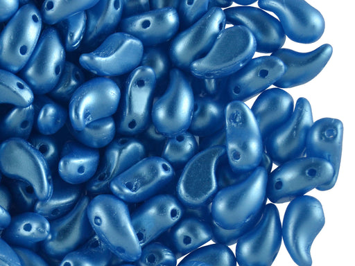 20 pcs 2-hole ZoliDuo® Right Pressed Beads, 5x8mm, Pastel Turquoise, Czech Glass
