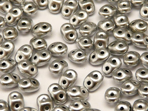 20 g 2-hole SuperDuo™ Seed Beads, 2.5x5mm, Crystal Bronze Aluminum, Czech Glass