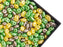 20 g SuperDuo Seed Beads 2.5x5 mm, 2 Holes, Alabaster Pastel Yellow-Chrysolite-Light Brown, Czech Glass