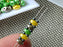 20 g SuperDuo Seed Beads 2.5x5 mm, 2 Holes, Alabaster Pastel Yellow-Chrysolite-Light Brown, Czech Glass