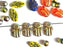Set of Czech Beads in Different Shapes, Sizes and Colors, Bohemian Glass, Multicolored
