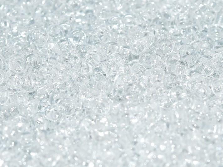 Spacer Beads 2.2x1 mm, Crystal, Miyuki Japanese Beads