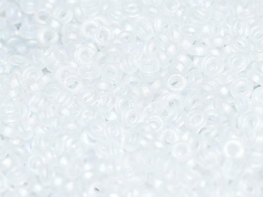 Spacer Beads 2.2x1 mm, Crystal Matted AB, Miyuki Japanese Beads