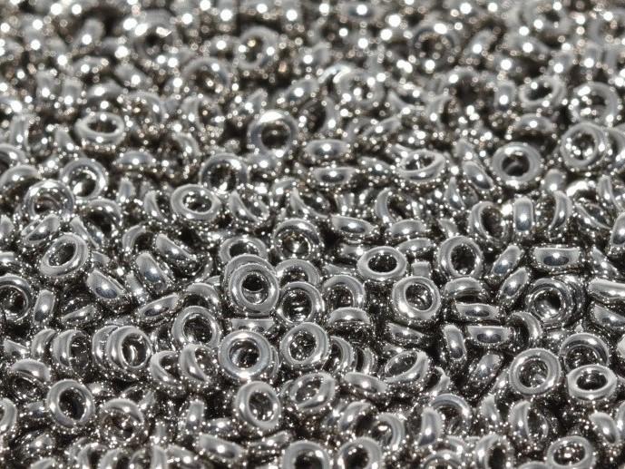 Spacer Beads 2.2x1 mm, Nickel Plated, Miyuki Japanese Beads