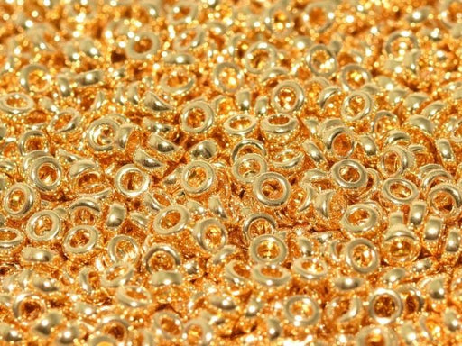 Spacer Beads 2.2x1 mm, 24KT Gold Plated, Miyuki Japanese Beads