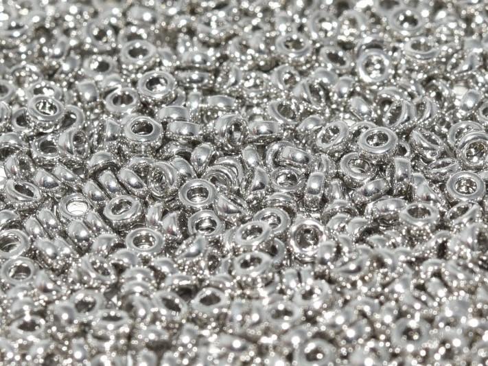 Spacer Beads 2.2x1 mm, Palladium Plated, Miyuki Japanese Beads