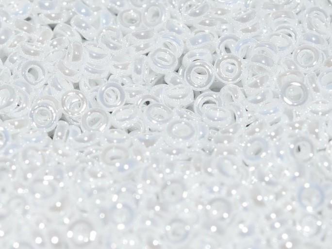 Spacer Beads 2.2x1 mm, White Pearl Ceylon, Miyuki Japanese Beads