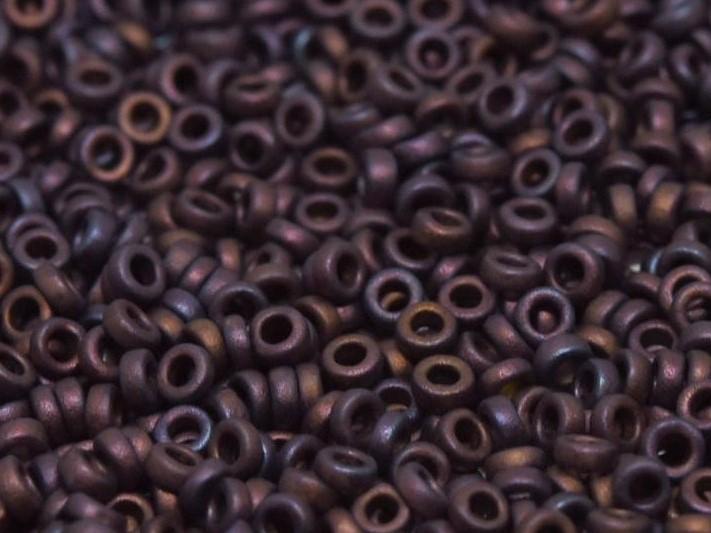 Spacer Beads 2.2x1 mm, Matted Metallic Copper, Miyuki Japanese Beads