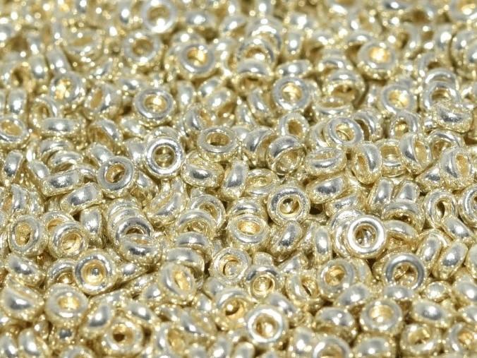 Spacer Beads 2.2x1 mm, Duracoat Galvanized Silver, Miyuki Japanese Beads