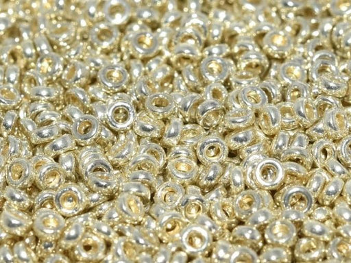 Spacer Beads 2.2x1 mm, Duracoat Galvanized Silver, Miyuki Japanese Beads