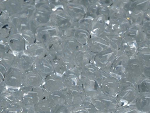 Teardrop Beads 6x9 mm, Crystal Clear, Czech Glass