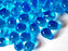 30 pcs Teardrop Beads 6x9 mm, Aqua Blue, Czech Glass