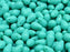Teardrop Beads 6x9 mm, Opaque Green Turquoise, Czech Glass