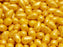 Teardrop Beads 6x9 mm, Opaque Yellow Gold Splash, Czech Glass